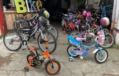 Receiving a bike from The Good Bike Project