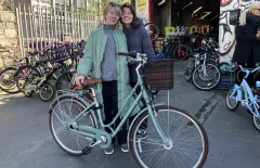 Receiving a bike from The Good Bike Project