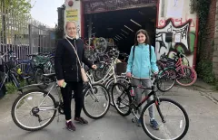 Receiving a bike from The Good Bike Project