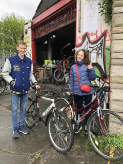 Receiving a bike from The Good Bike Project
