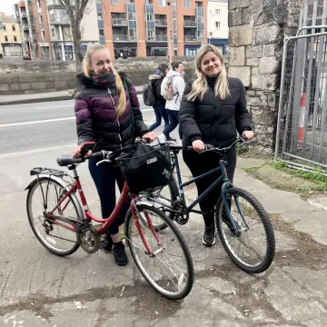 Receiving a bike from The Good Bike Project
