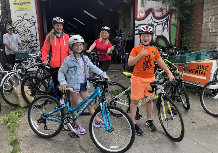 Ukrainian Family Collecting Bikes
